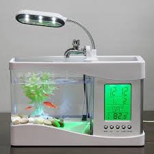 💖Bể Cá Mini💖/Rẻ Vô Địch/ Hồ Cá Cảnh Mini Kiêm Đồ Hồ Để Bàn Siêu Đẹp
