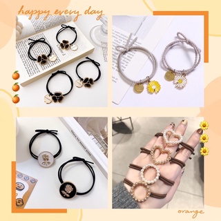 Dây Cột Tóc Ngọc Trai Hình Trái Tim Tròn Siêu Co Giãn Cao Giá Rẻ Mới Nhất Không Làm Tổn Thương Tóc