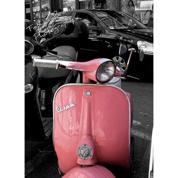 SET 25 TẤM DECAL POSTER DÁN TƯỜNG CHỦ ĐỀ VESPA CỔ TRANG TRÍ CỬA HÀNG/CAFE CỔ ĐIỂN VINTAGE