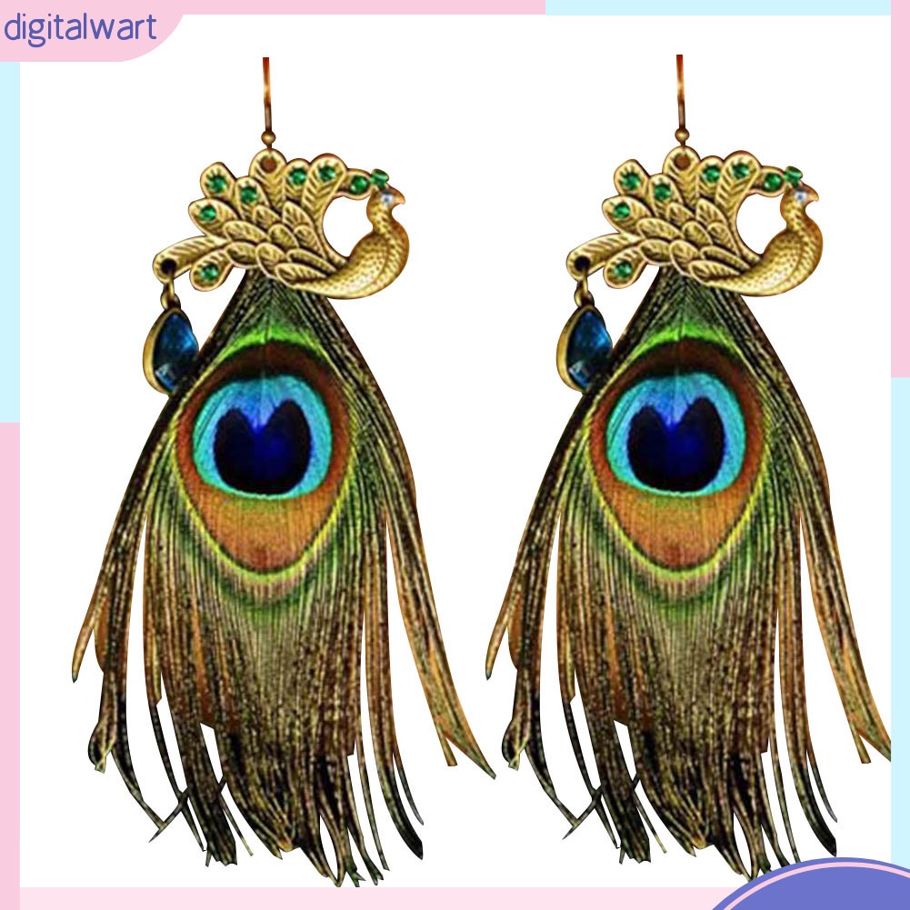 1 Bông Tai Lông Công Thời Trang Nữ Tính