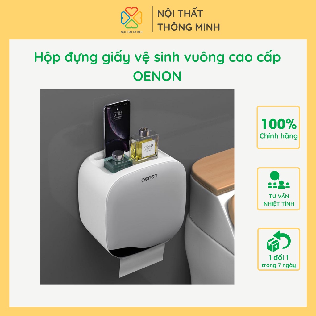 Hộp Đựng Giấy Vệ Sinh ONEON Thiết Kế Chống Nước Lắp Đặt Dán Tường Kệ Để Đồ Nhà Tắm Thông Minh