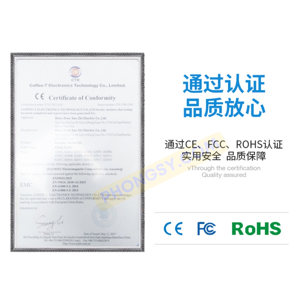 Đầu chuyển đổi phích cắm điện 3 chấu sang 2 chấu loại chân cắm châu âu EX01