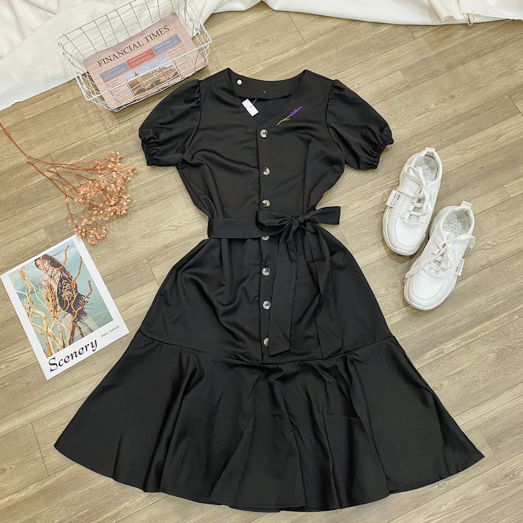 [FREESHIP- HÀNG CÓ SẴN] ĐẦM ĐUÔI CÁ NÚT THÊU NGỰC CHIBEST_CB046 | BigBuy360 - bigbuy360.vn