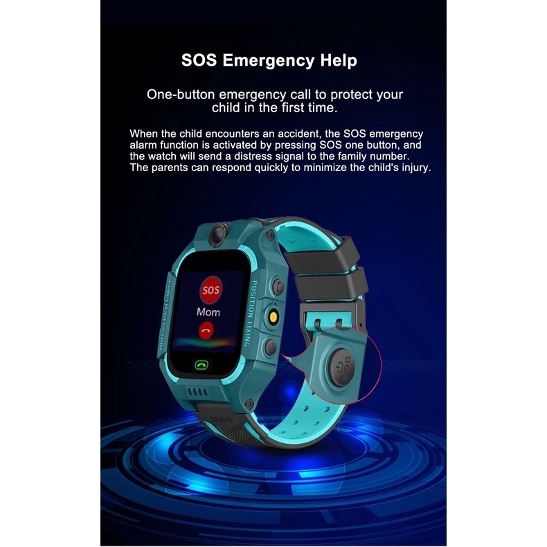 Đồng Hồ Thông Minh tiếng việt Z6 Chống Thấm Nước SOS + LBS Cho Trẻ Em