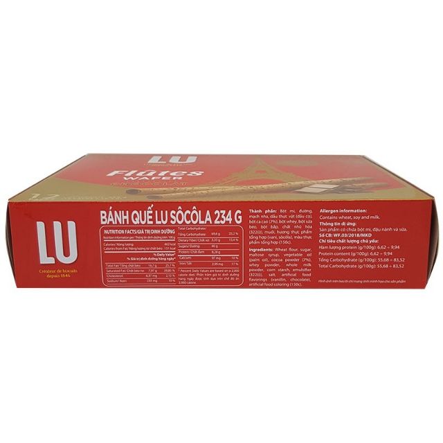 BÁNH  QUẾ  LU WAFER VỊ  SOCOLA  -VANI 234g