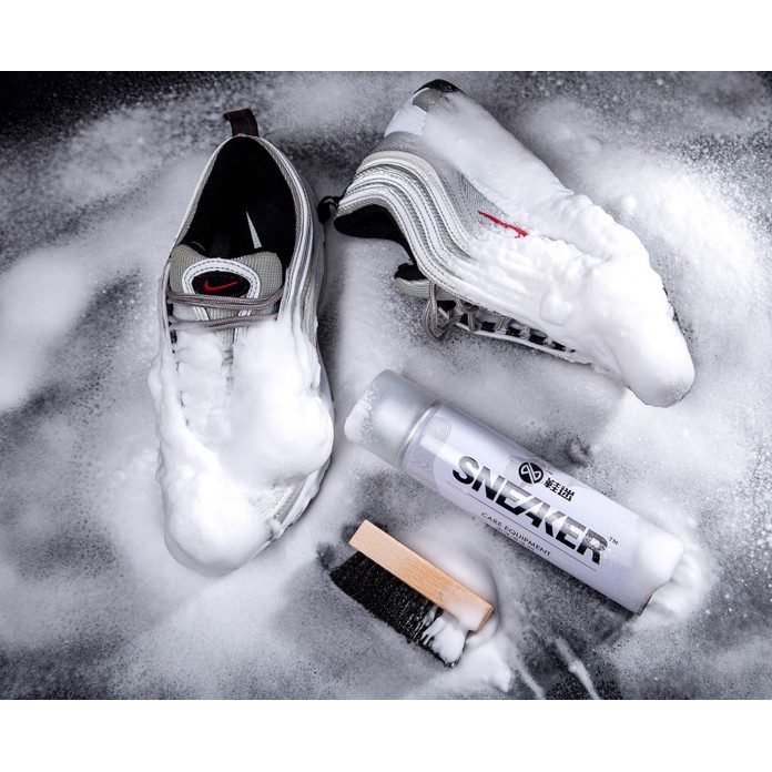 Bình/Chai Xịt Bọt Tuyết Giặt Khô Giày, Tẩy Trắng Vệ Sinh Giày Dép Sneaker 300ml - hickies lacing system