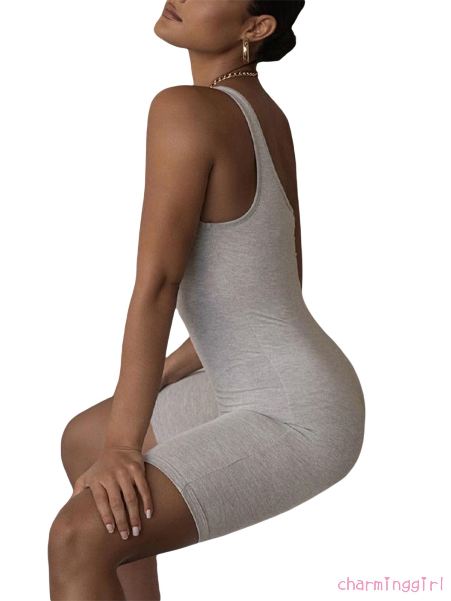 Jumpsuit Lệch Vai Màu Trơn Quyến Rũ Cho Nữ | BigBuy360 - bigbuy360.vn