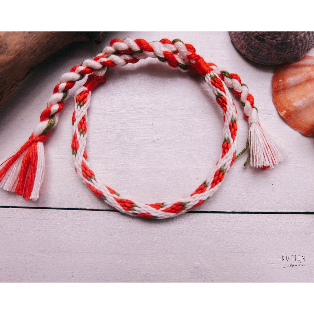 Vòng chỉ handmade Kumihimo Strawberry