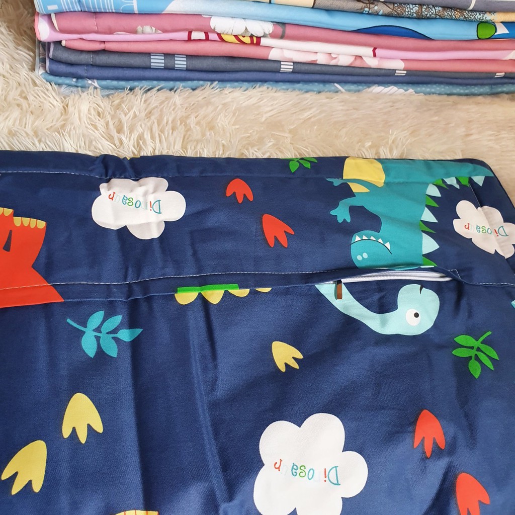 Vỏ gối nằm 100% Cotton Hàn dày mát, có lót bông - Size 45x65cm (1 đôi)