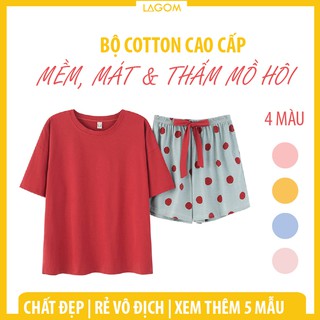 Bộ Mặc Nhà Cotton Cao Cấp Siêu Mềm, Mát (Video + Ảnh Thật)