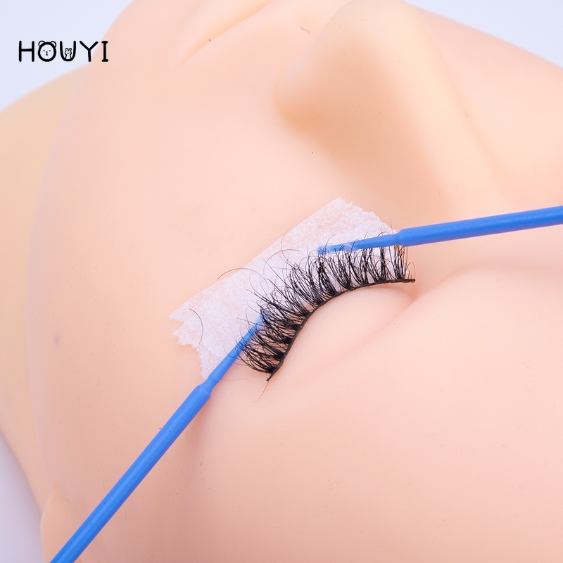 Set 100 Tăm Bông Cotton Mini Nhiều Màu Làm Sạch Lông Mi/Trang Điểm Nối Mi Dùng Một Lần