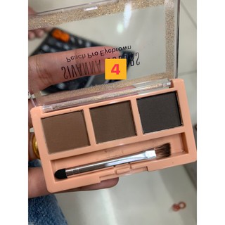 Set Kẻ Mày Dạng Bột 3 ô Sivanna  Colors Peach Pro Eyebrown 04