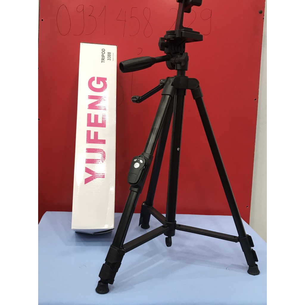 Gậy Chụp Ảnh 3 Chân Tripod 3388 Tích Hợp Bluetooth, Cây Livestream Chụp Ảnh Tự Sướng Xoay 360 Độ. Thiết Kế Tiện Lợi.