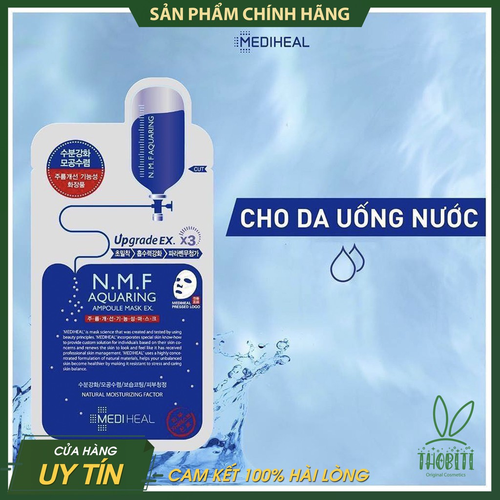 Mặt nạ MEDIHEAL cấp ẩm cho da [chính hãng 100%]  Mediheal N.M.F Aquaring Ampoule Mask 27ml