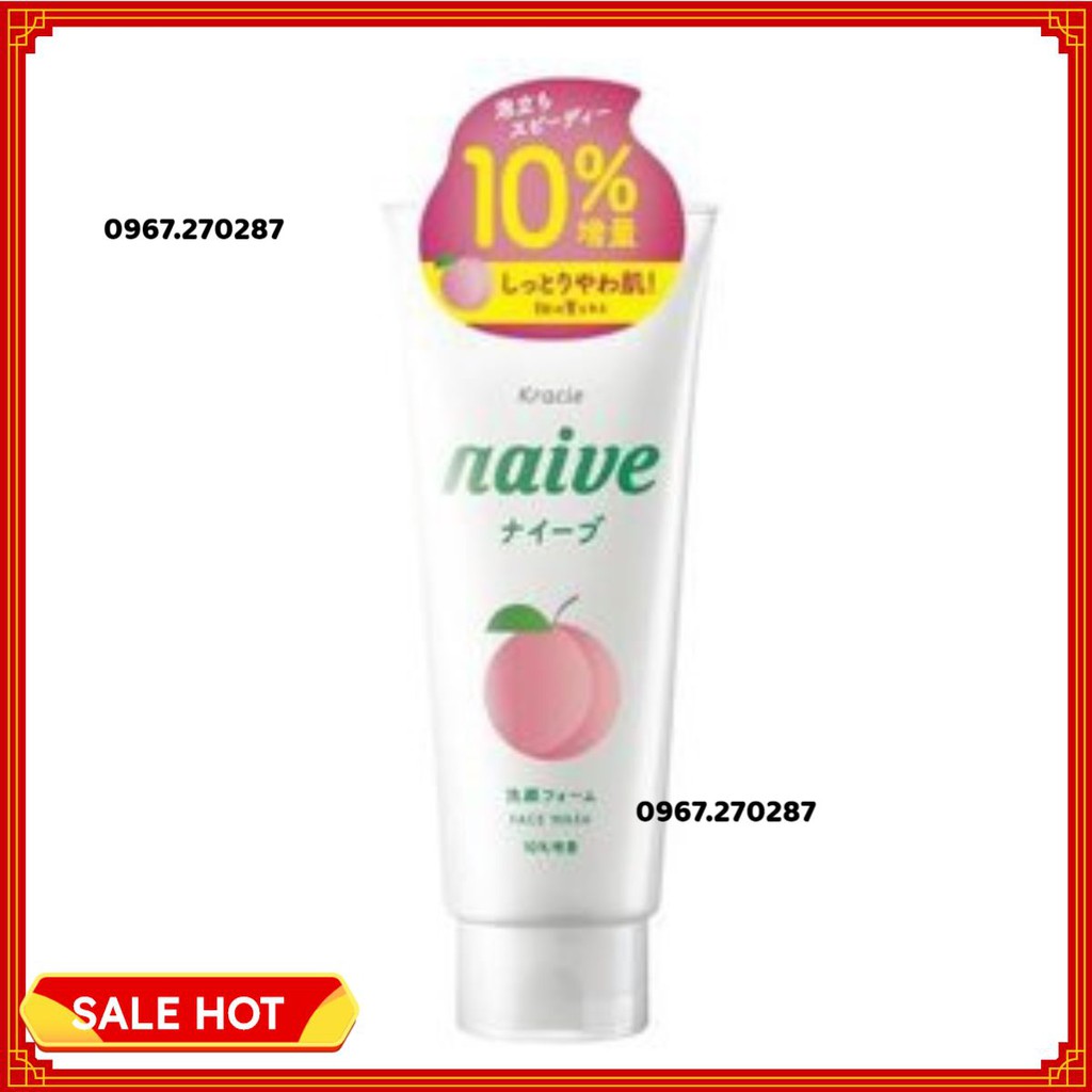 SỮA RỬA MẶT KRACIE NAIVE PEACH 143G - 4901417674456 - Chuyên sỉ