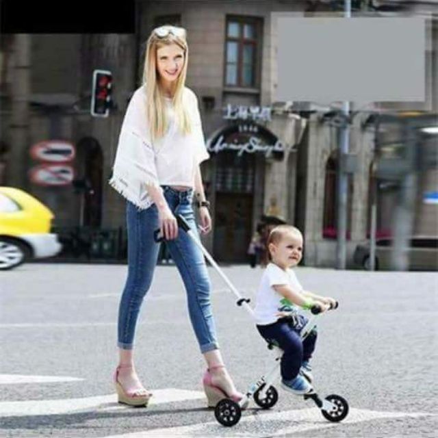 Xe đẩy siêu thị 3 bánh gấp gọn