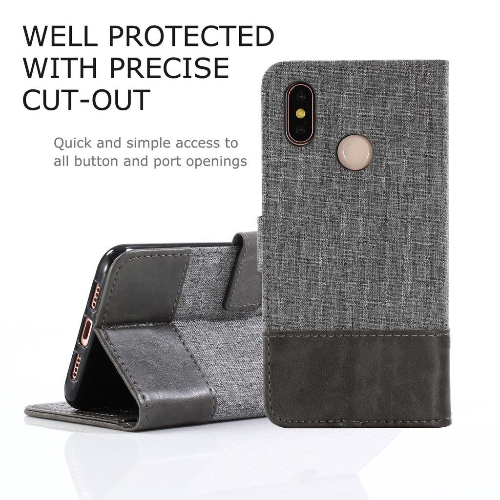 Bao Da Điện Thoại Bằng Pu Có Ngăn Đựng Thẻ Thời Trang Cho Xiaomi Mi 8 / 8 Se / 8 Lite / Pocophone F1