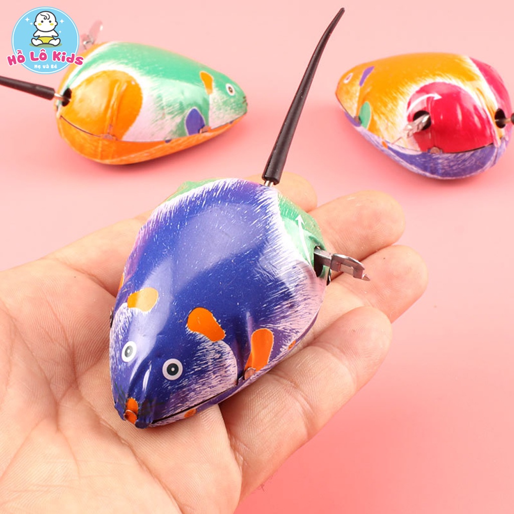 Chuột vặn cót bằng kim loại đồ chơi cho bé Hồ Lô Kids
