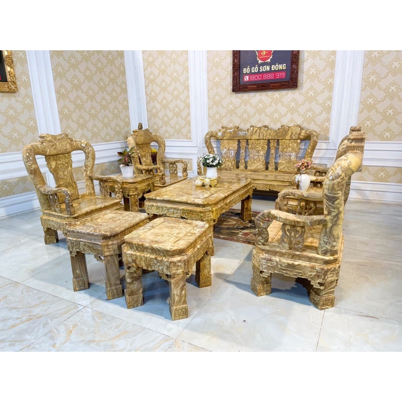 Minh quốc Triện Gỗ Nu Nghiến Phiên Bản Giới Hạn cột 12,10 món - BBG535