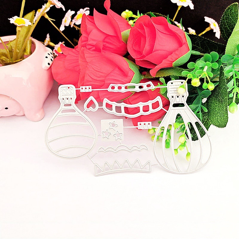 Khuôn Cắt Giấy Kim Loại Hình Khinh Khí Cầu Xinh Xắn