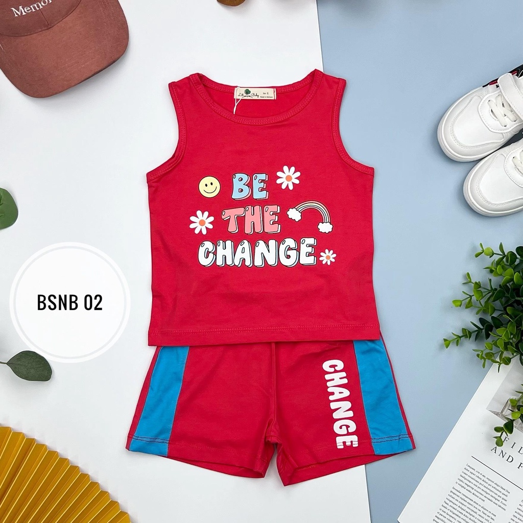 Bộ bé gái LITIBABY sát nách Be the change 1/7