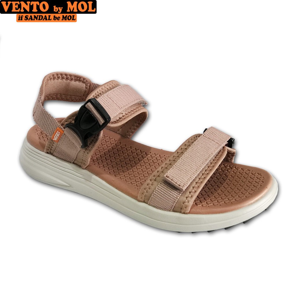 Giày sandal Vento nữ 2 quai ngang vải dù có quai hậu cố định mang đi học đi biển du lịch NB66P