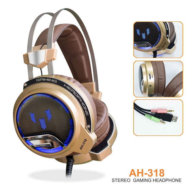 { CAO CẤP } Tai Nghe Chụp Tai Chơi Game SOUNDMAX AH-318 HIBUDDY