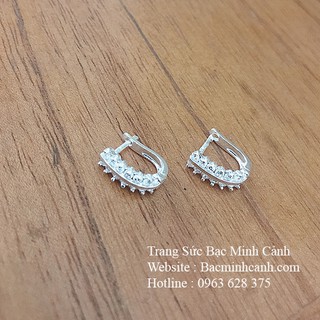 Bông tai bạc nữ hình sâu