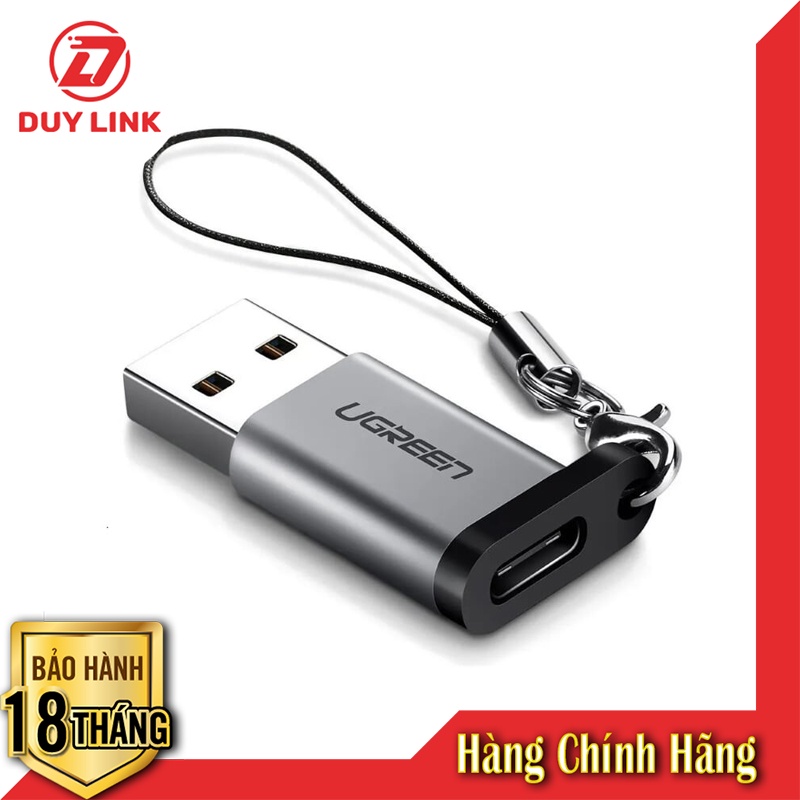 Màu Xám Đầu đổi USB-A 3.0 dương sang USB Type-C 3.1 âm UGREEN 50533 chính hãng