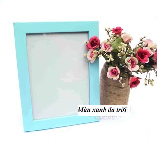 [SIÊU RẺ]COMBO 5 Khung ảnh xanh ngọc để bàn hoặc treo tường MẶT KÍNH kích thước 10x15cm, 13x18cm FREESHIP