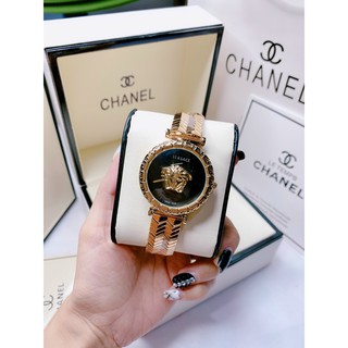 [Chất]  Đồng hồ nữ VS dây thép không gỉ, tặng box, thẻ bảo hành 12 tháng - Versace
