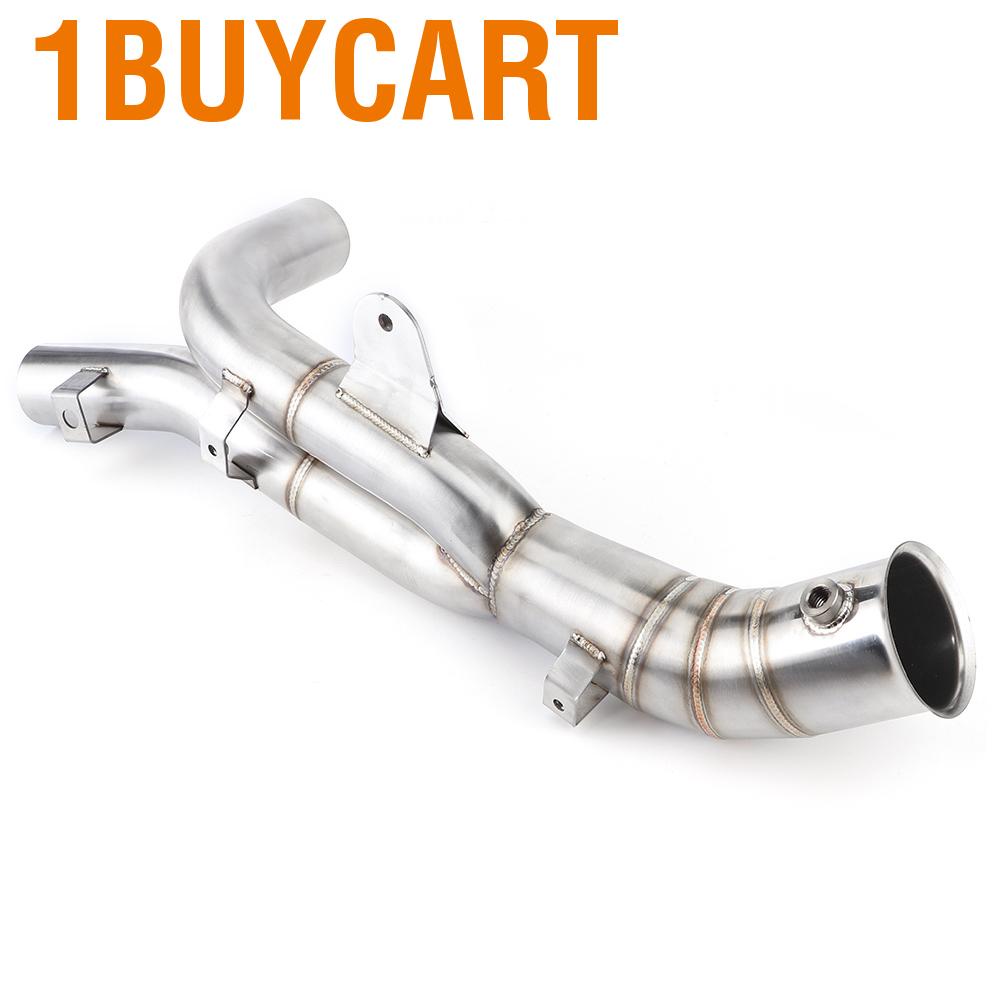 1buycart Motorcycle Exhaust System Catalytic Converter Removed Cat Delete Mid-Pipe Link-Pipe Fit for YZF-R1 2009-2014