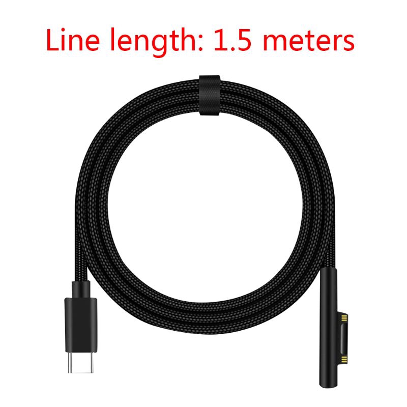 BTSG* Type C Power Supply Adapter 15V3A PD Fast Charging Cable for Surface Pro 3 4 5 6