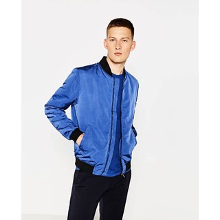 Xả kho cắt lỗ áo khoác Bomber nam màu xanh coban Chuẩn đường kim mũi chỉ