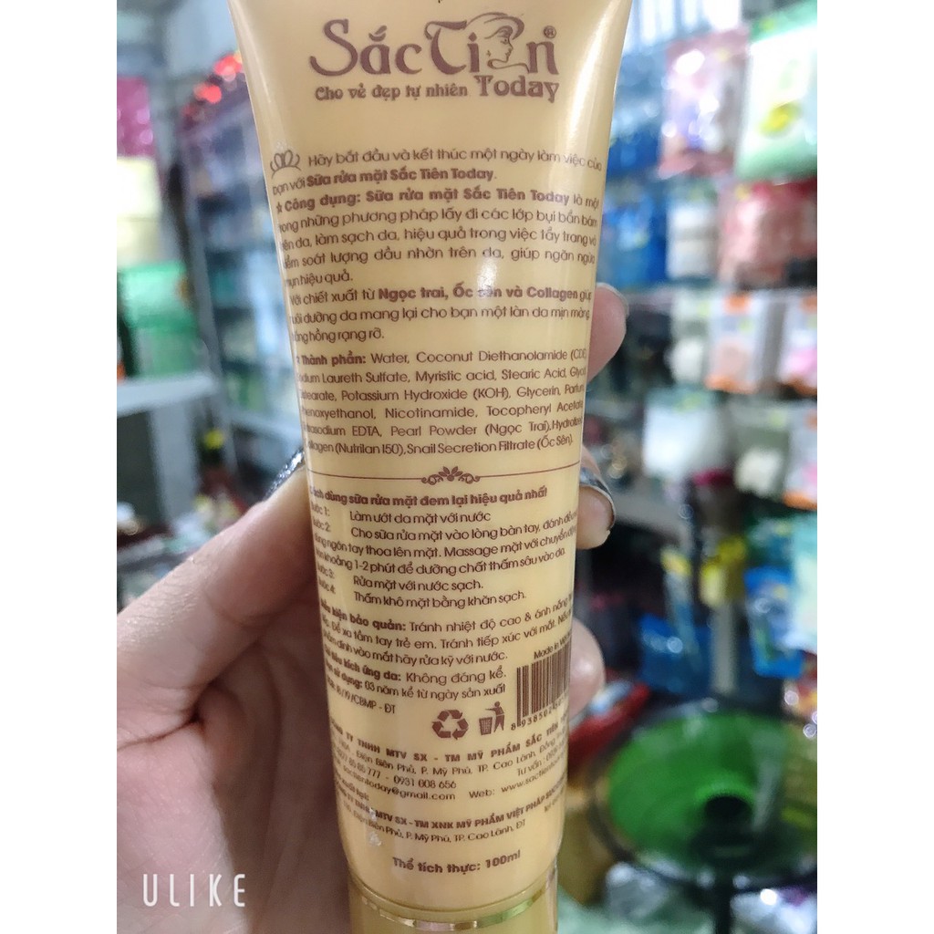 sữa rửa mặt sắc tiên 100ml [chuẩn hàng cty 100%]