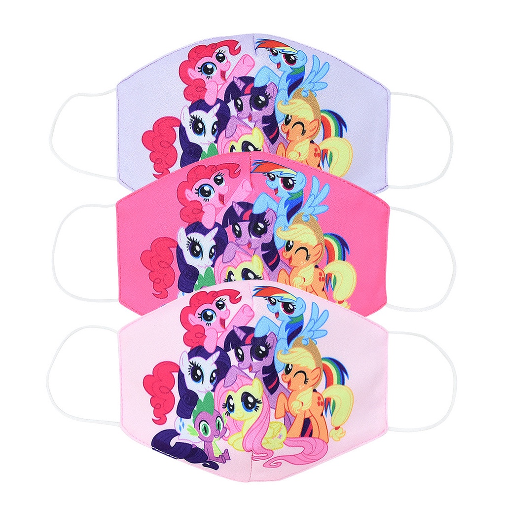 Khẩu trang cotton chống bụi họa tiết hoạt hình My Little Pony xinh xắn cho bé gái