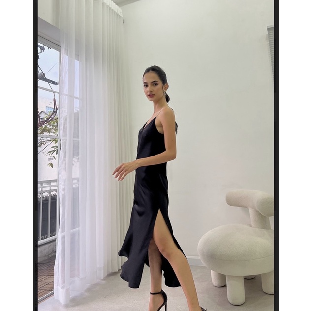 LEMONCHICVN - Đầm lụa dây đính đá - D209