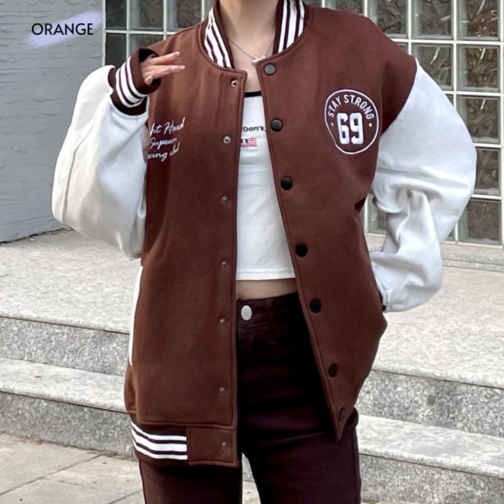 Áo khoác bomber bóng chày, Áo khoác bomber SUPEEON Unisex chất nỉ cao cấp dày dặn, Chữ thêu hình in sắc nét