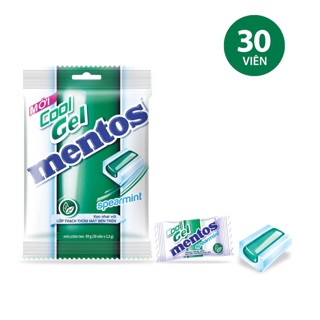 KẸO MENTOS COOL GEL SPEARMINT - MINT GÓI 30 VIÊN