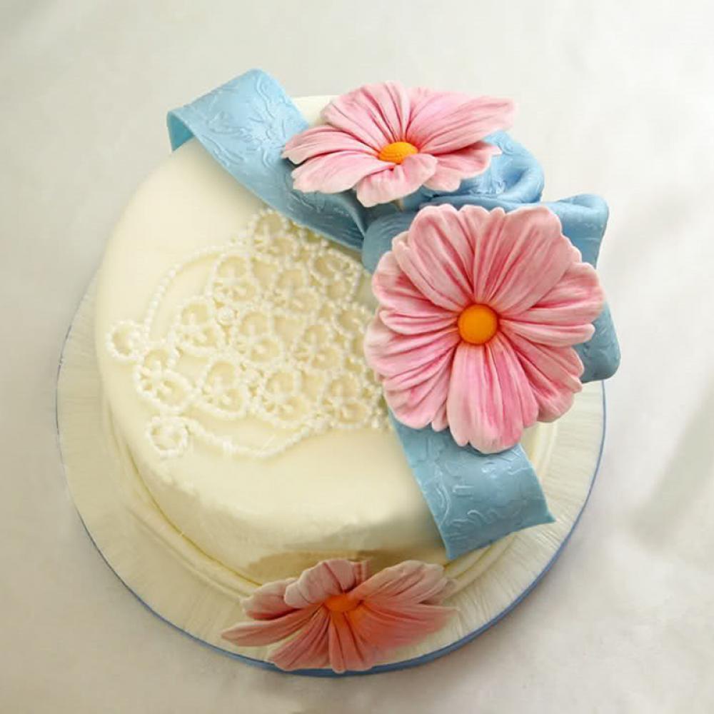 Khuôn silicone tạo hình cánh hoa cúc trang trí bánh DIY