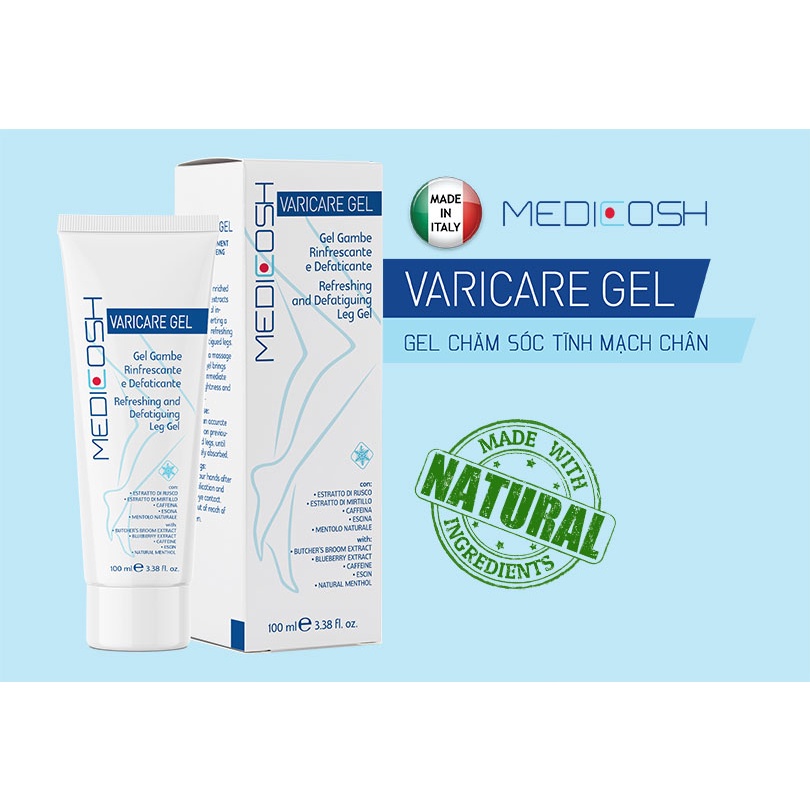 Kem bôi chăm sóc tĩnh mạch chân, ngăn giãn tĩnh mạch Medicosh Varicare Gel