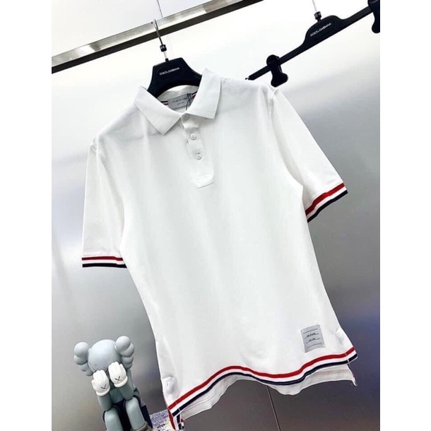 Áo phông Nam Nữ from rộng Unisex, polo cổ bẻ dây sọc cổ tay đủ màu tay lỡ