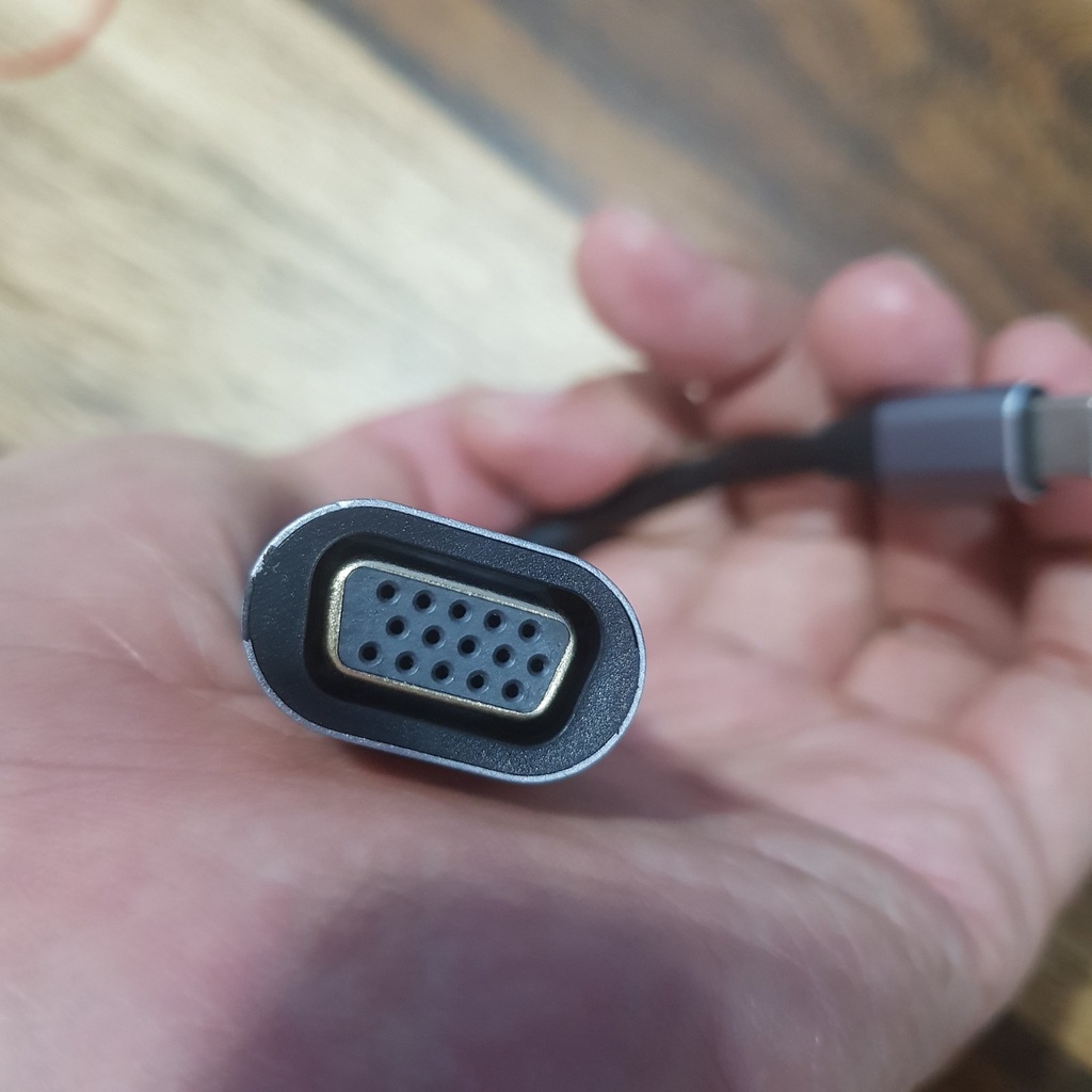 Cáp chuyển Usb Type-c sang VGA, Type C to VGA - FullHD - Hồ Phạm