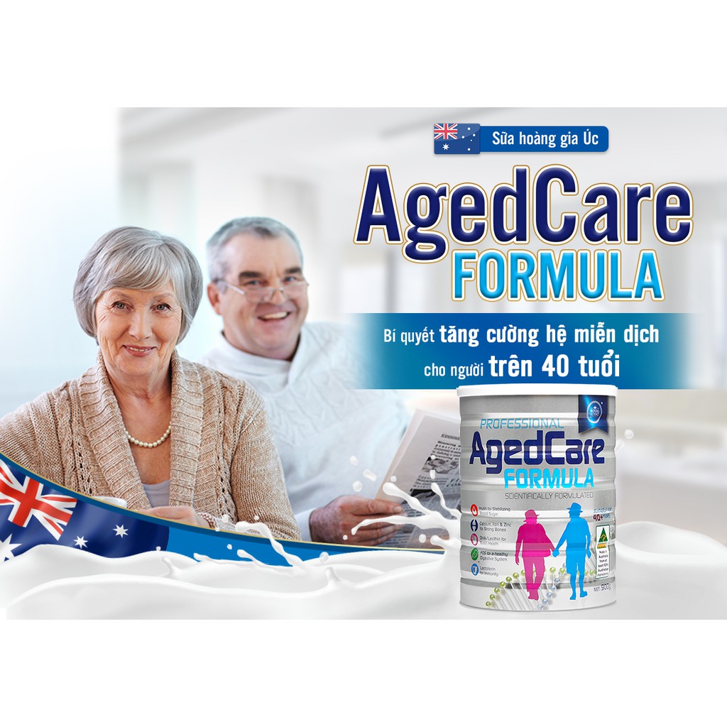 [900g] Sữa Hoàng Gia Úc Agedcare Formula_Người cao tuổi, người già