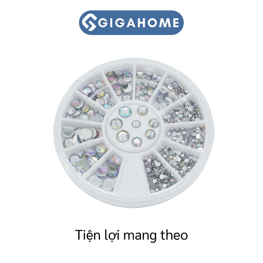 Hộp 13 Ngăn Đá Đính Trang Trí Móng Tay GIGAHOME Siêu Sáng 6508