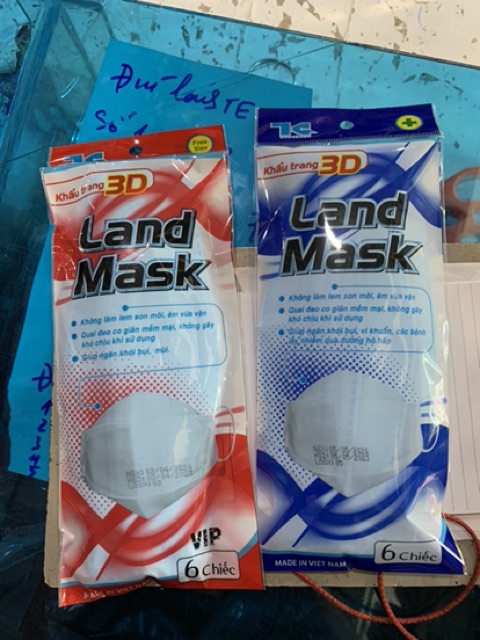 SIÊU RẺ. Túi 6 CHIẾC Khẩu trang Land mask 3D xuất Hàn. | BigBuy360 - bigbuy360.vn