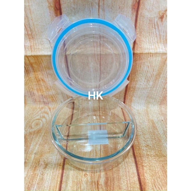 Hộp thuỷ tinh tròn chia ngăn chịu nhiệt 900ml