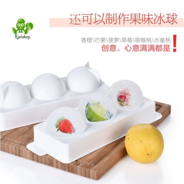 Khay đá tròn 3 viên lớn, 10 viên nhỏ, 4 viên kim cương Kokubo Nhật Bản