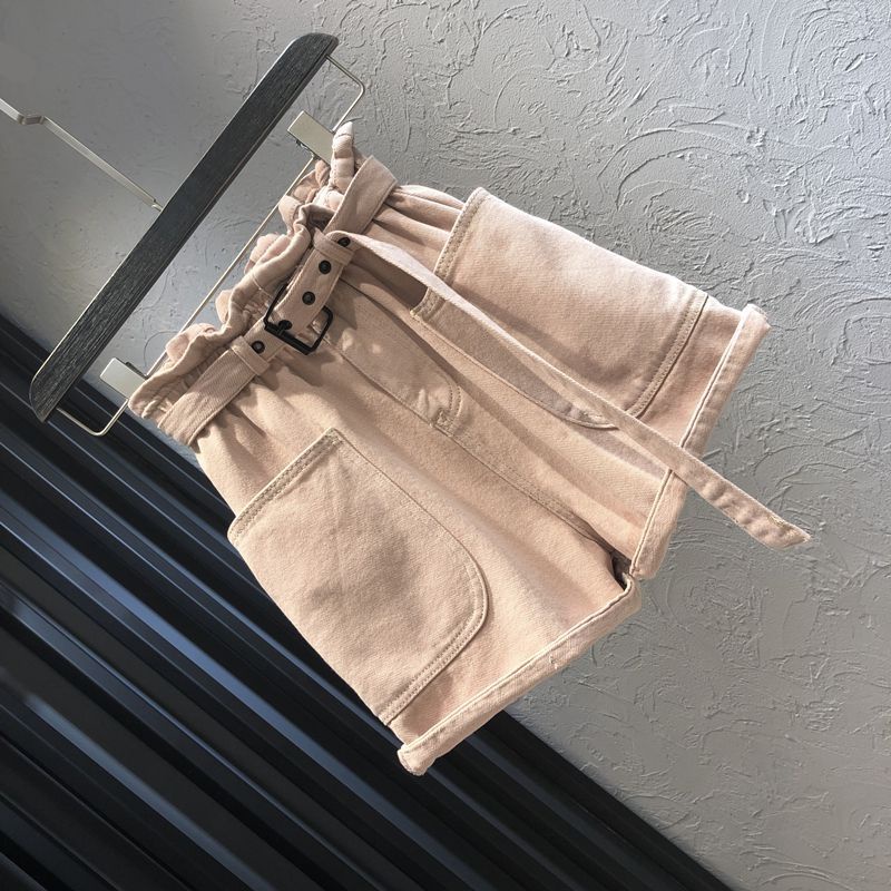 Jiashucheng Quần Short Denim Eo Cao Dáng Rộng Co Giãn Thời Trang Mùa Hè Giản Dị Dễ Phối Đồ Phong Cách Mới Dành Cho Bạn Nữ