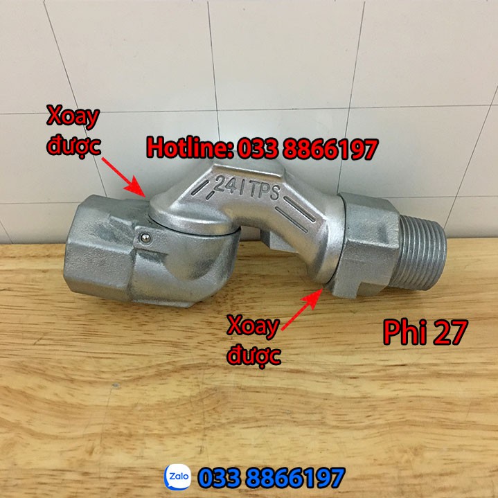 Khớp xoay 360 độ phi 27 chuyên dùng trong xăng dầu